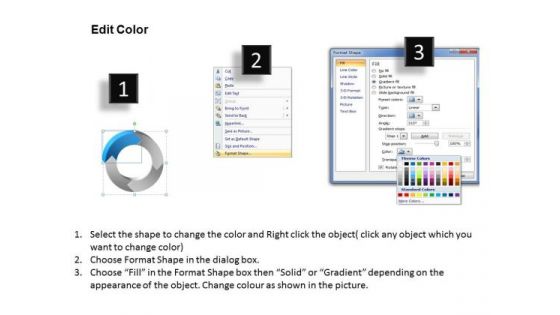 Ppt Edit Data PowerPoint Chart Processing Cycle Diagram 4 State Templates