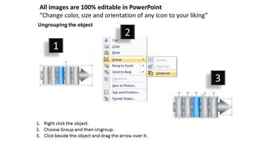 Ppt Even Flow 5 Stages PowerPoint Templates