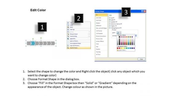 Ppt Even Flow Illustration Practice The PowerPoint Macro Steps Of Process Templates