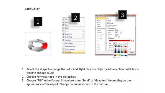 Ppt Five Steps Working With Slide Numbers Circle Process PowerPoint Templates