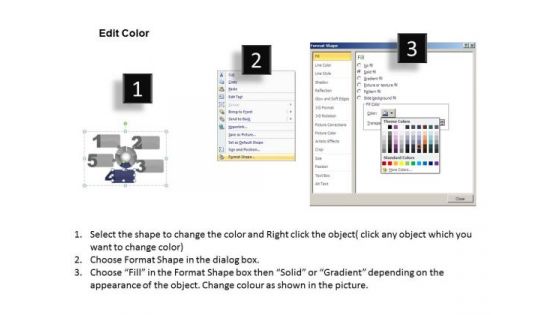 Ppt Five Text Boxes Connected With Unit Circle PowerPoint Presentation Business Templates