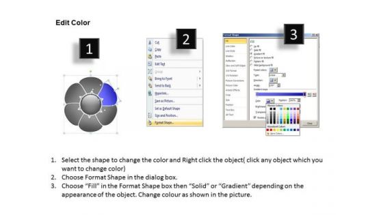 Ppt Flower Petal Chart Convert Pdf To Editable PowerPoint Free Templates