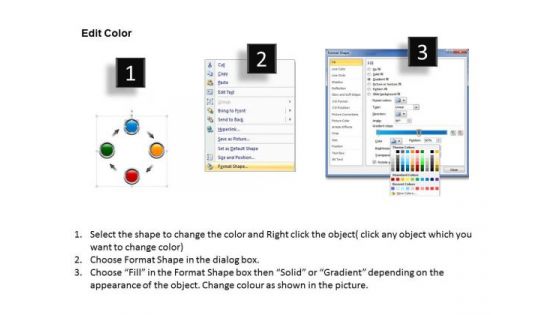 Ppt Four Colorful Layouts PowerPoint 2003 Free Download Circles Inter Related Templates