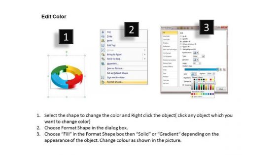 Ppt Four Colorful PowerPoint Presentations Puzzles Forming Circle Templates