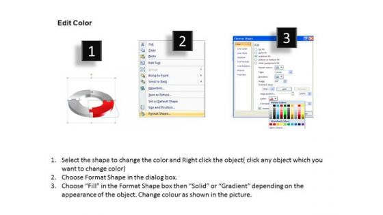 Ppt Four Colorful Puzzles Forming Circle Showing Red PowerPoint Templates