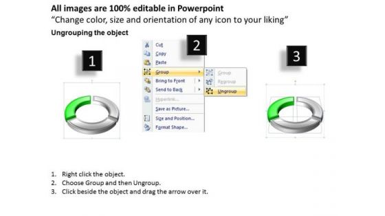 Ppt Green PowerPoint Slide Arc Describing Third Method Templates