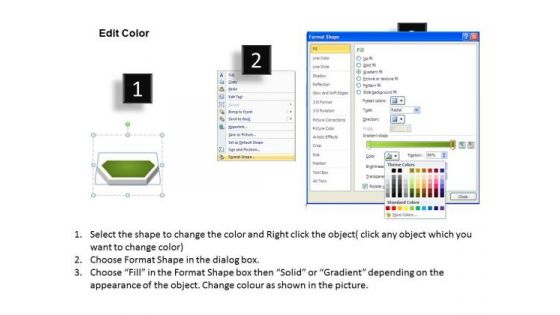 Ppt Green PowerPoint Slide Stage 3d Sequential Linear Process Templates