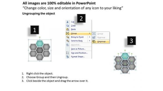 Ppt Hexagon Angles Chart Editable PowerPoint Templates 2010 Business