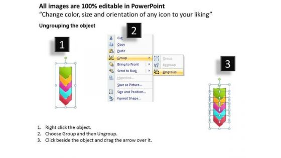 Ppt Hierarchical State PowerPoint Project Diagram Represented By Arrow Templates