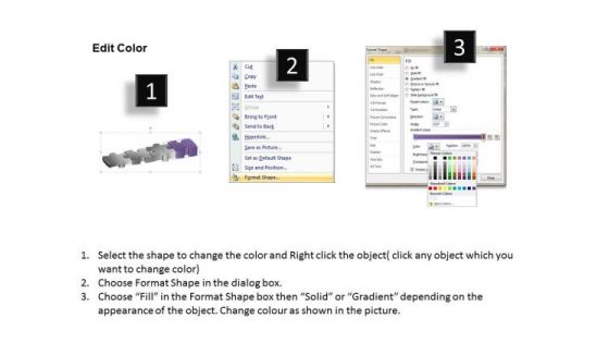 Ppt Highlighted Fourth Purple Step Of Process PowerPoint Templates