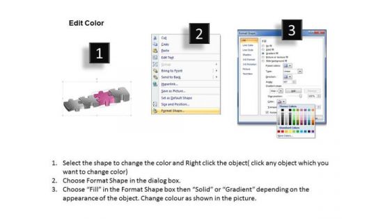 Ppt Highlighted Third Pink PowerPoint Presentation Step Of Process Templates