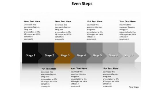 Ppt Horizontal Demonstration Of Production Losses Stage 3 PowerPoint Templates