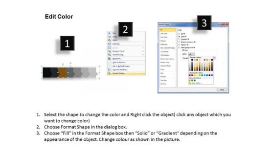 Ppt Horizontal Demonstration Of Production Losses Stage 3 PowerPoint Templates