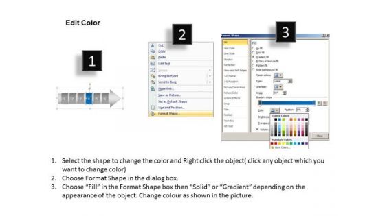 Ppt Horizontal Flow Of 6 Stage Cause And Effect Diagram PowerPoint Template 5 Graphic