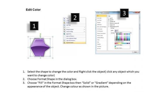 Ppt Horizontal Flow Of Octadic Shapes Arrows PowerPoint 5 State Diagram Templates