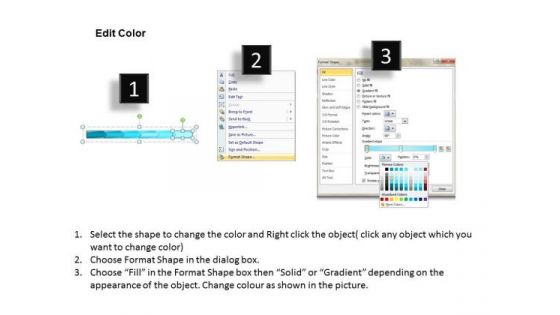 Ppt Horizontal Polished Style PowerPoint 2007 6 Stages 1 Templates