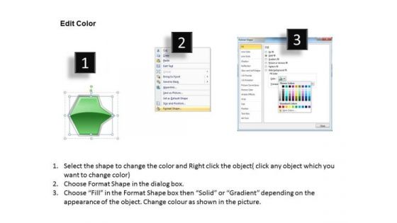 Ppt Horizontal Series Of Octadic Arrows Using 6 State Diagram Green PowerPoint Templates