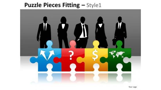 Ppt Human Resources Development Puzzle PowerPoint Slides