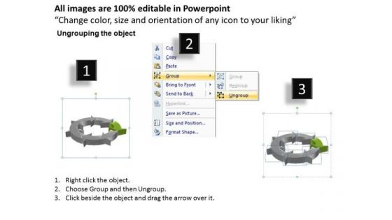 Ppt Iinstruction Of PowerPoint Presentation Circular Procedure 7 Stages Templates