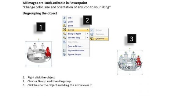 Ppt Illustration Of 3d PowerPoint Bar Chart With Standing Business People Templates