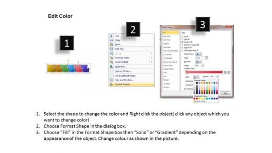 Ppt Illustration Of Six Sequential Practice The PowerPoint Macro Steps Process 1 Graphic
