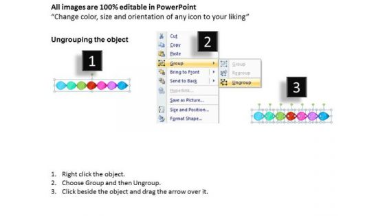 Ppt Interconnected Stock Exchange Circular Arrows Straight Line 7 Stages PowerPoint Templates