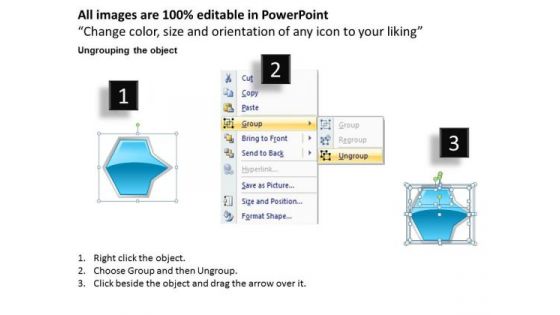 Ppt Interminable Flow Of Octagonal 3d Arrows PowerPoint 5 Stages Blue Templates