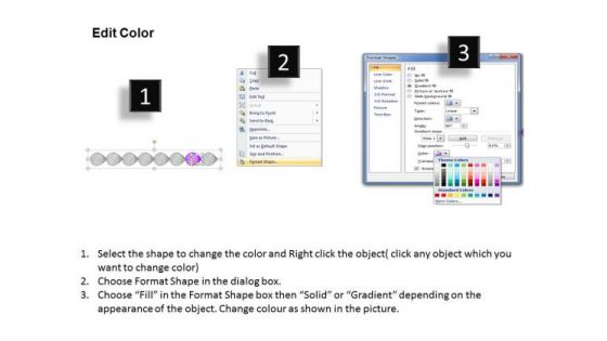 Ppt Invariable Circular Arrows PowerPoint Templates Bee Line 8 Stages Purple