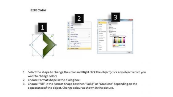 Ppt Linear Arrow-5 State Diagram PowerPoint Templates