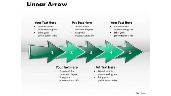 Ppt Linear Arrow Business 5 Stages PowerPoint Templates
