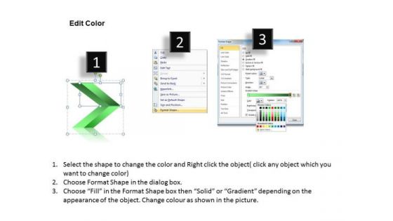 Ppt Linear Arrows 3 Phase Diagram PowerPoint Templates