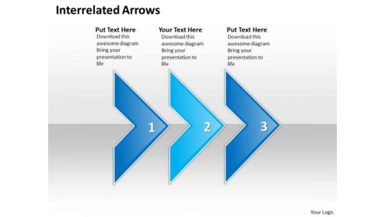 Ppt Linear Arrows Modifying Slide Layouts PowerPoint Three State Diagram Templates