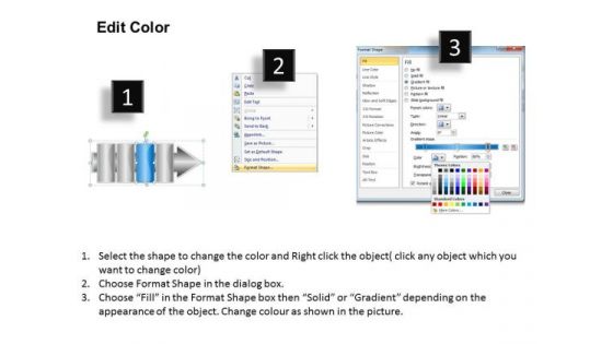 Ppt Linear Flow 4 Divisions2 PowerPoint Templates