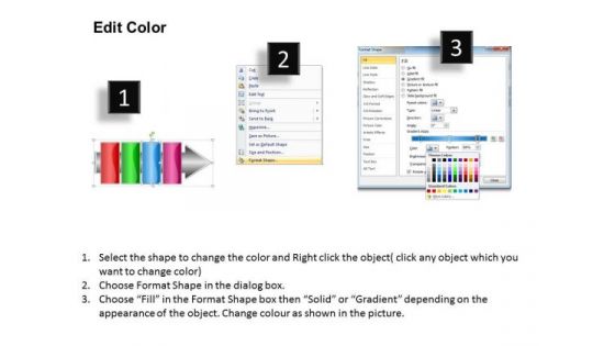 Ppt Linear Flow 4 Phases2 PowerPoint Templates