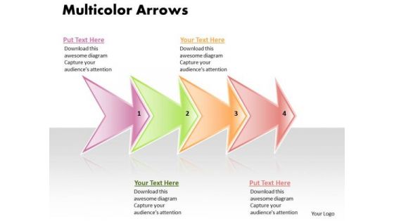 Ppt Linear Flow 4 Stages Metro Style PowerPoint Template 1 Templates