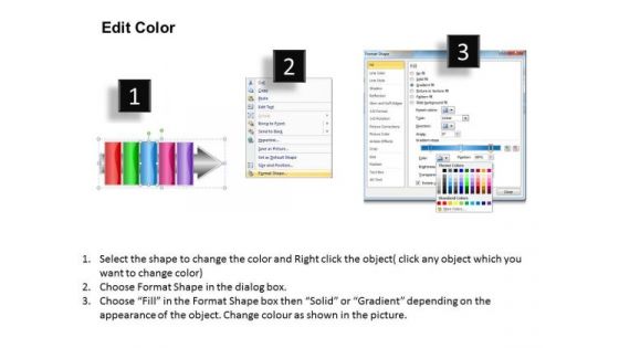 Ppt Linear Flow 5 Parts PowerPoint Templates