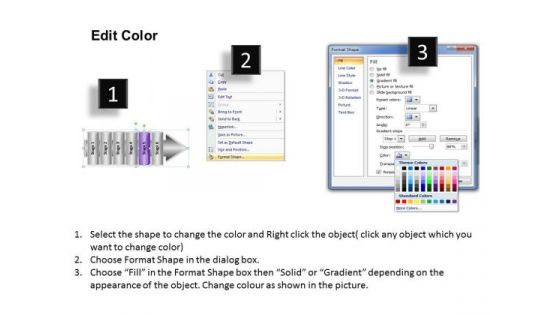 Ppt Linear Flow 6 Parts PowerPoint Templates