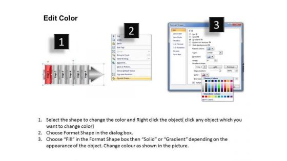 Ppt Linear Flow 6 Phases PowerPoint Templates