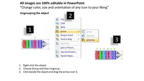 Ppt Linear Flow 6 Stepts PowerPoint Templates