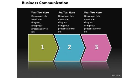 Ppt Linear Flow Business PowerPoint Templates Download Communication Diagram