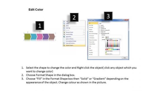 Ppt Linear Flow Concept Design PowerPoint Template Download Optimize Process Templates