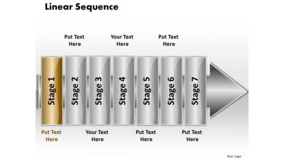 Ppt Linear Sequence 7 Stages5 PowerPoint Templates