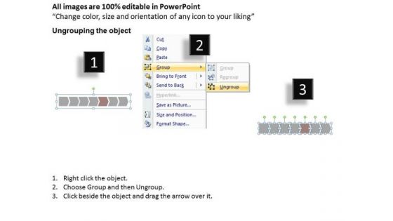 Ppt Linear Work Flow Chart PowerPoint Illustration Track Of Process Templates