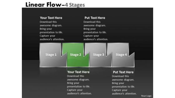 Ppt Mechanism Of Four Stages Marketing Linear Flow Project Management PowerPoint 3 Image