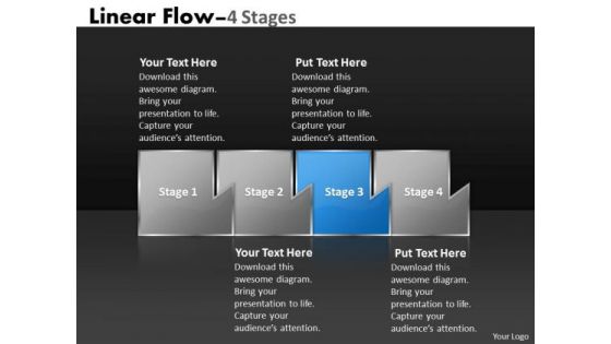 Ppt Mechanism Of Four Stages Marketing Linear Flow Project Management PowerPoint 4 Image
