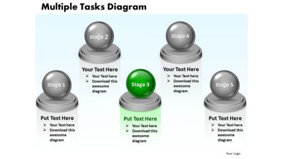 Ppt Multiple Tasks Diagram Layouts PowerPoint 2007 Templates