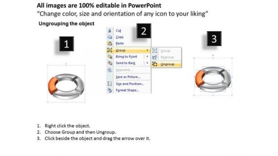 Ppt Orange Division Illustrating Four Issue PowerPoint Templates