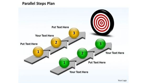 Ppt Parallel Steps Plan Toward Meeting The Goal Business PowerPoint Templates