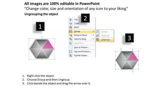 Ppt Pink Factor Hexagon Cause And Effect Diagram PowerPoint Template Editable Templates
