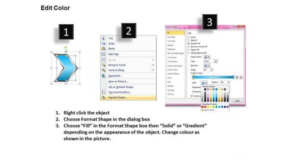 Ppt Pointing Curved Arrow Forging Process PowerPoint Slides 6 State Diagram Templates